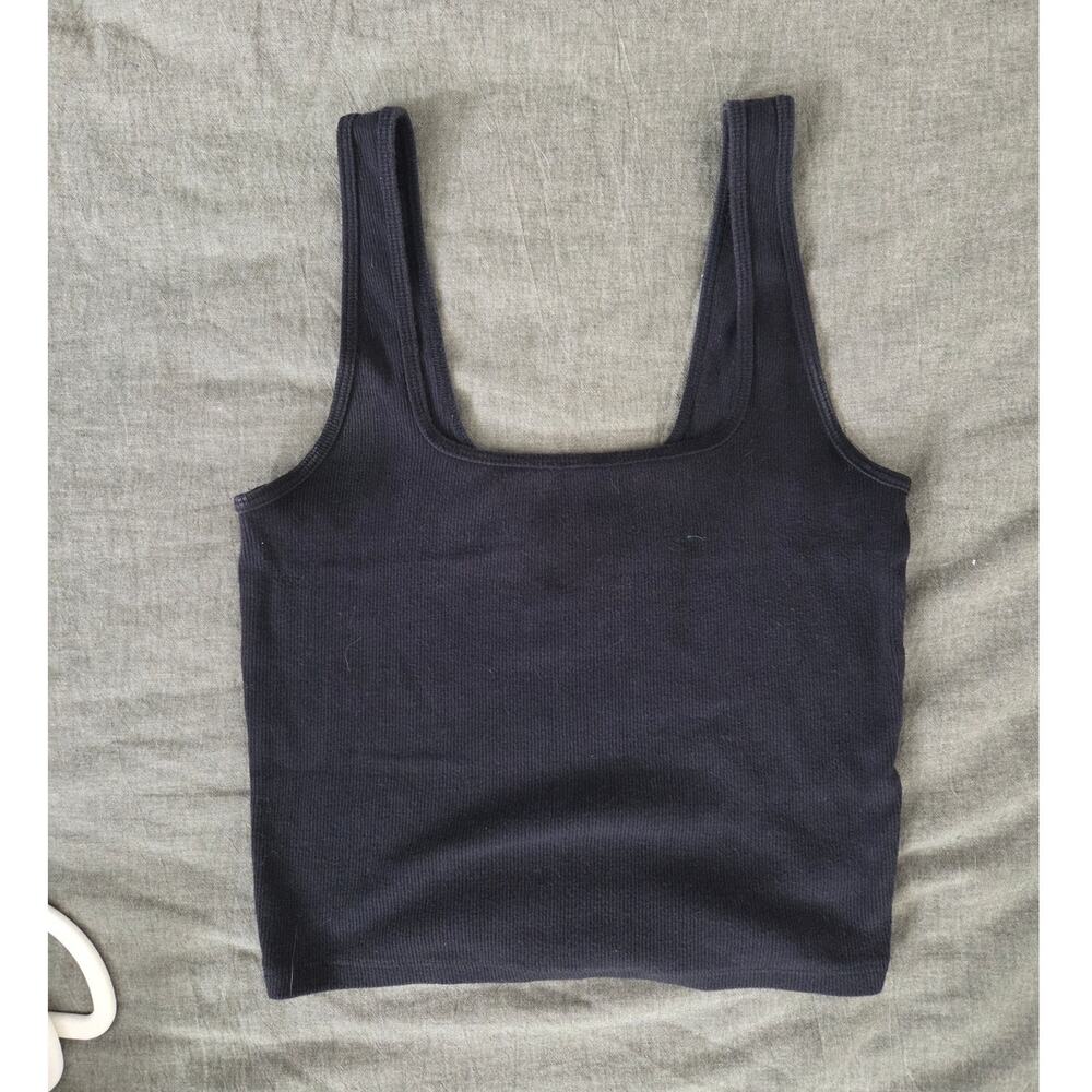 Abercrombie Essential Cropped Squareneck Rib Tank